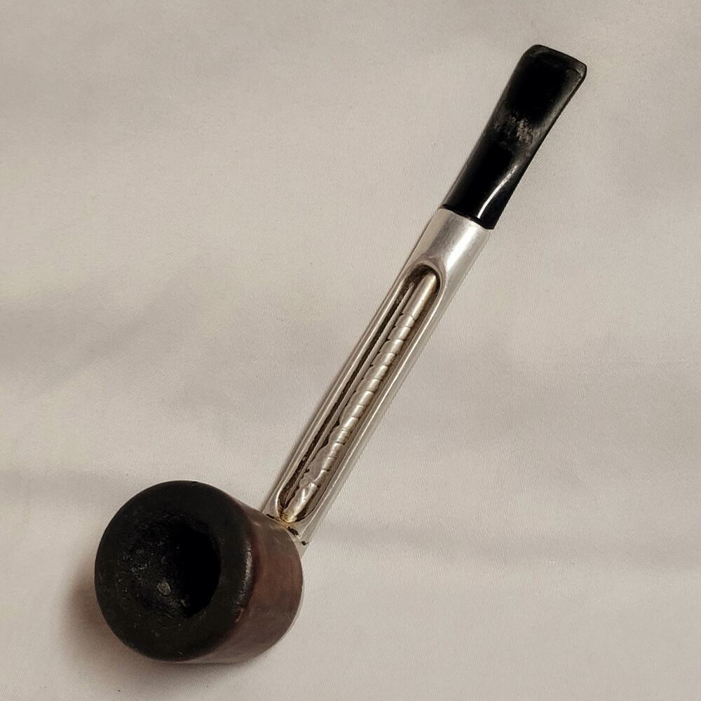 Vintage Falcon Billiard Tobacco Pipe Aluminum Shank with Smooth Briar Bowl